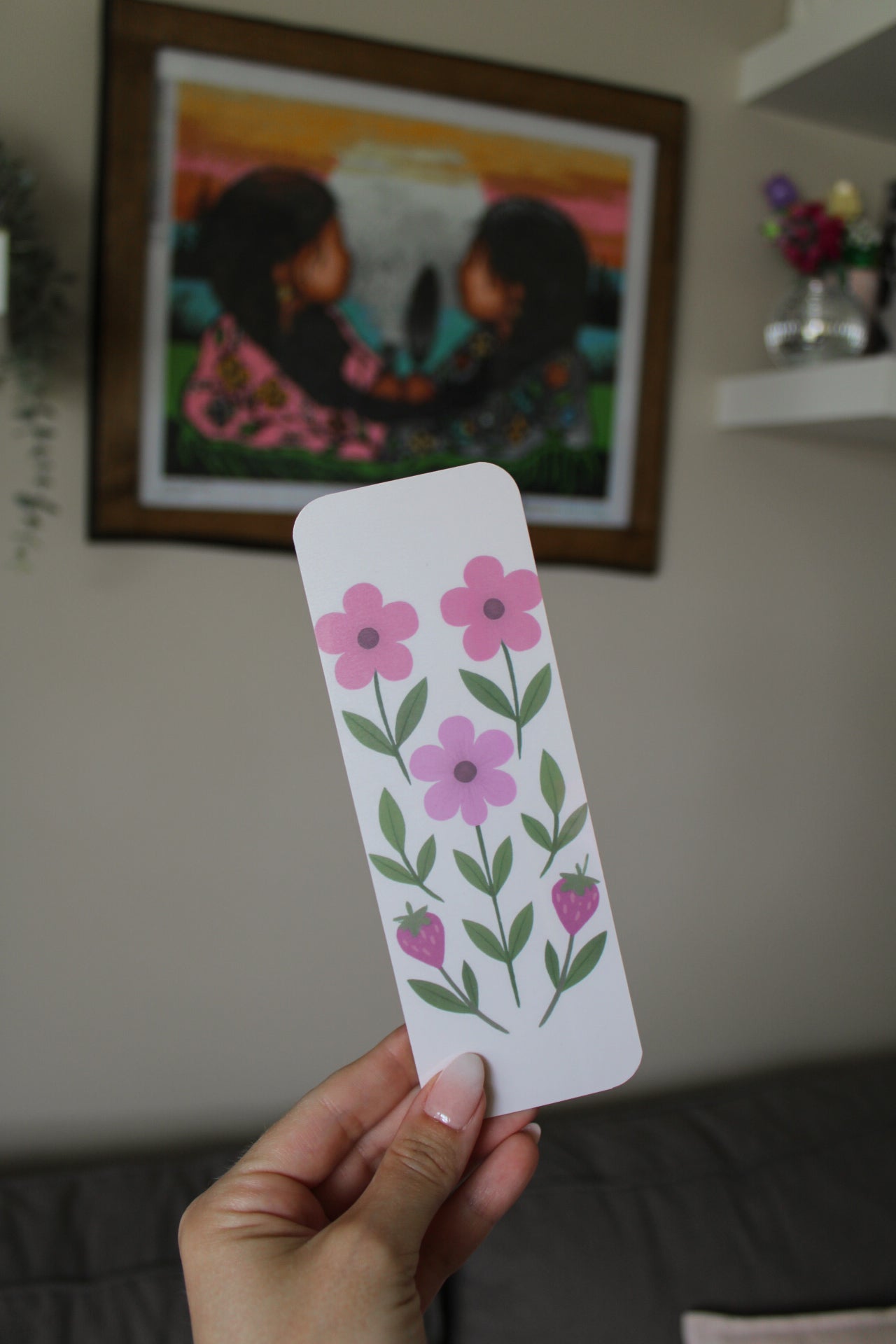 Strawberries & Florals Bookmark