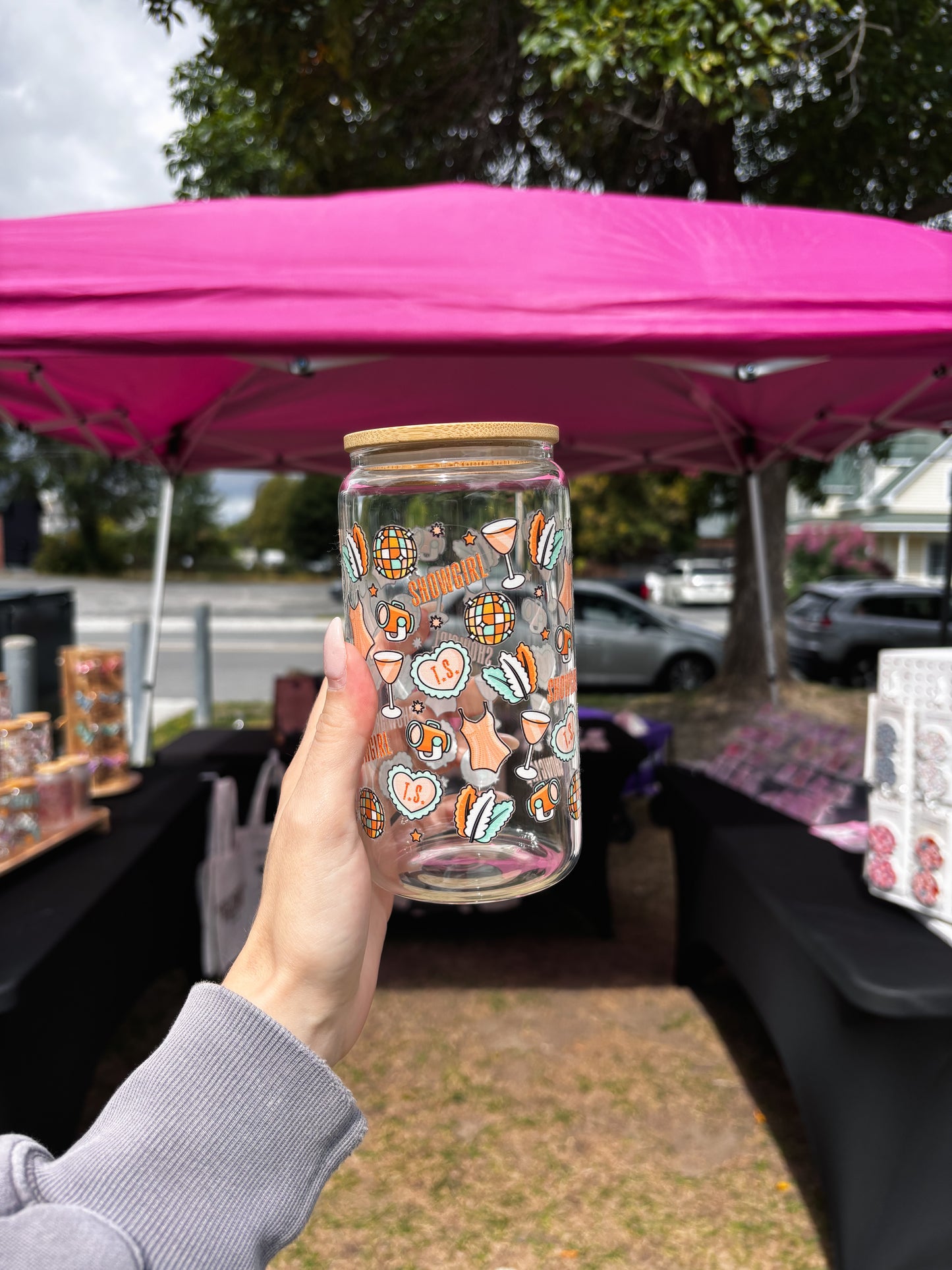 Life of A Showgirl Can Glass Cup