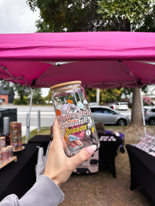 Gilmore Girls Rewatch Season Can Glass Cup