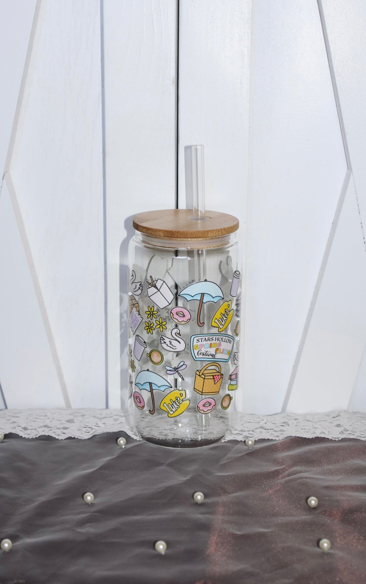 Pastel Gilmore Girls Can Glass Cup