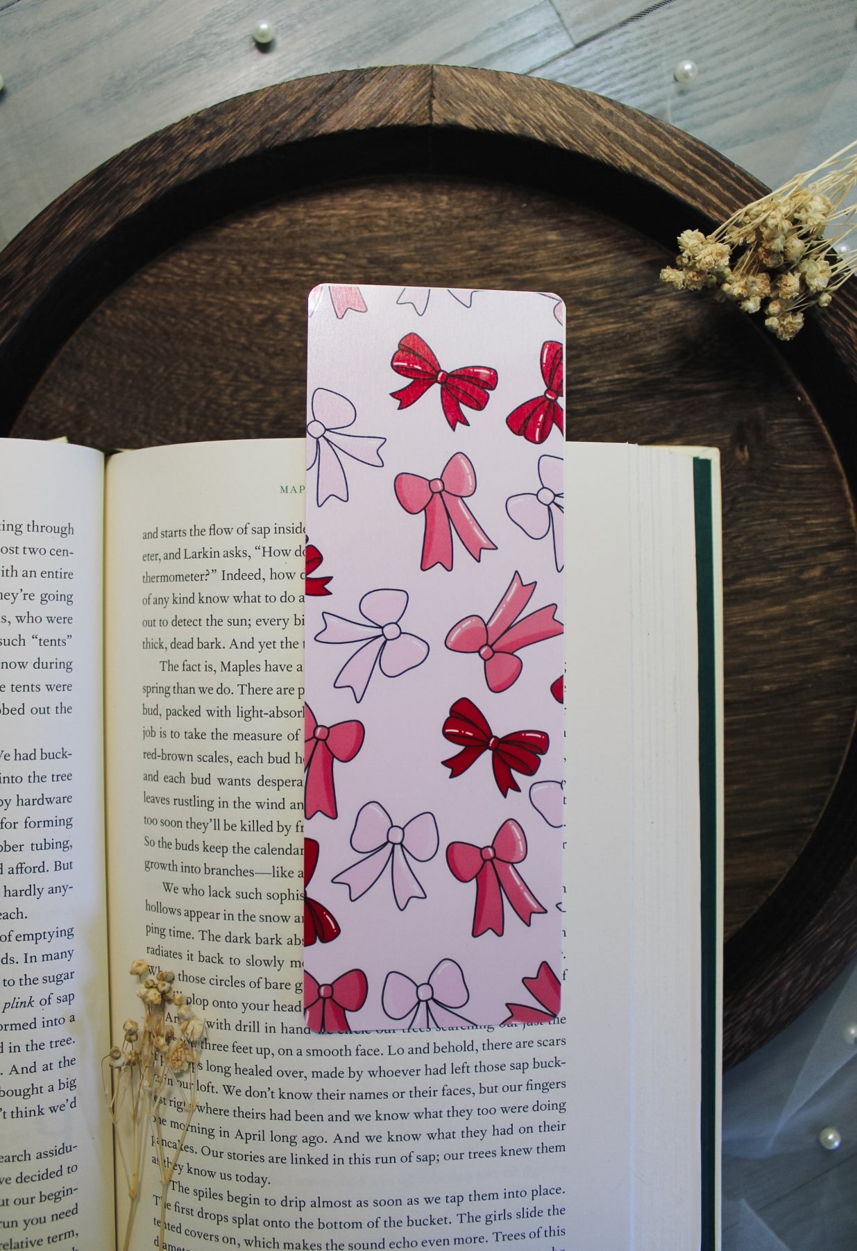 Pink Bows Bookmark