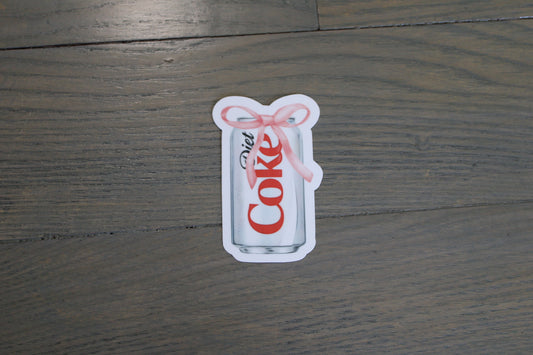 Diet Coke with Bow Handmade Sticker