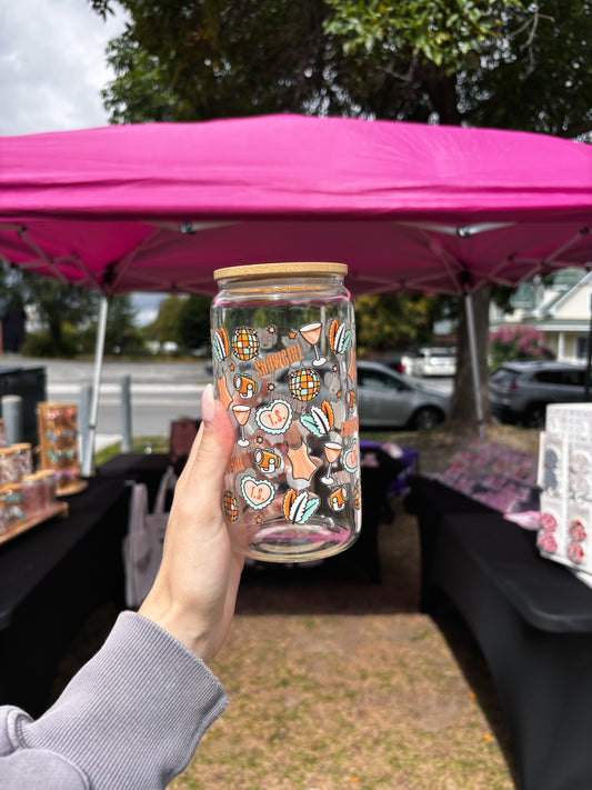 Life of A Showgirl Can Glass Cup